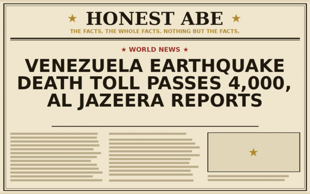 Venezuela Earthquake Death Toll Passes 4,000, Al Jazeera Reports