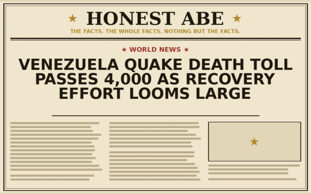 Venezuela Quake Death Toll Passes 4,000 as Recovery Effort Looms Large