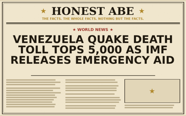 Venezuela Quake Death Toll Tops 5,000 as IMF Releases Emergency Aid