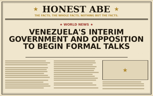 Venezuela’s Interim Government and Opposition to Begin Formal Talks
