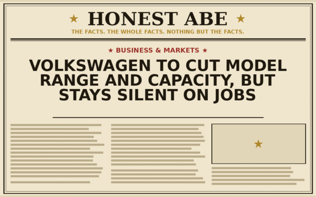 Volkswagen to Cut Model Range and Capacity, But Stays Silent on Jobs