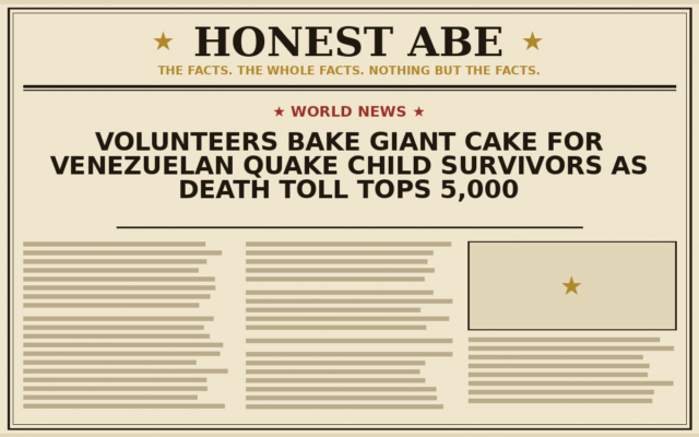 Volunteers Bake Giant Cake for Venezuelan Quake Child Survivors as Death Toll Tops 5,000