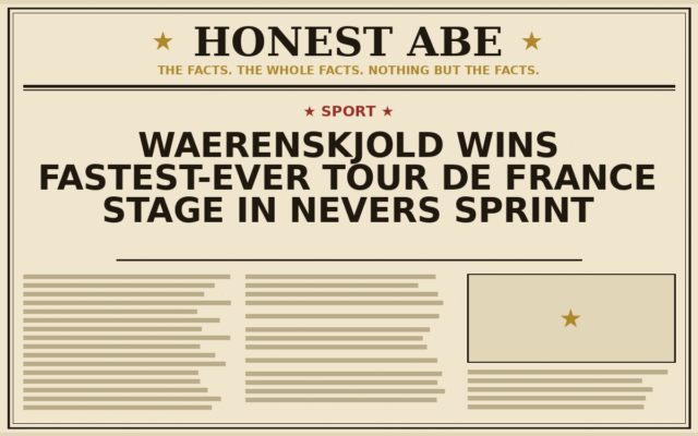 Waerenskjold Wins Fastest-Ever Tour de France Stage in Nevers Sprint
