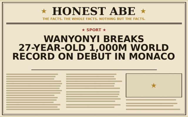 Wanyonyi Breaks 27-Year-Old 1,000m World Record on Debut in Monaco