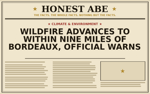 Wildfire Advances to Within Nine Miles of Bordeaux, Official Warns