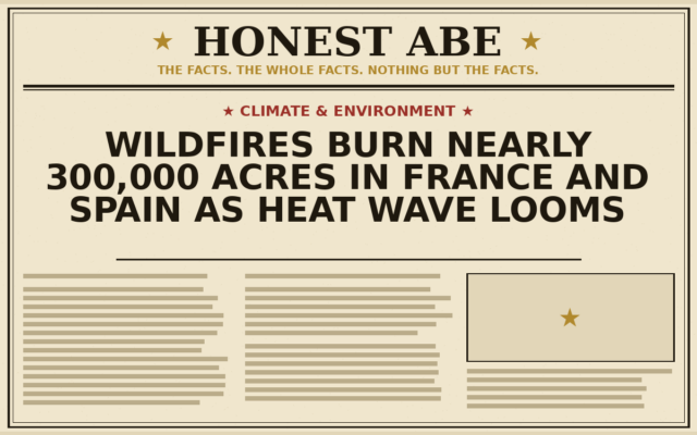 Wildfires Burn Nearly 300,000 Acres in France and Spain as Heat Wave Looms