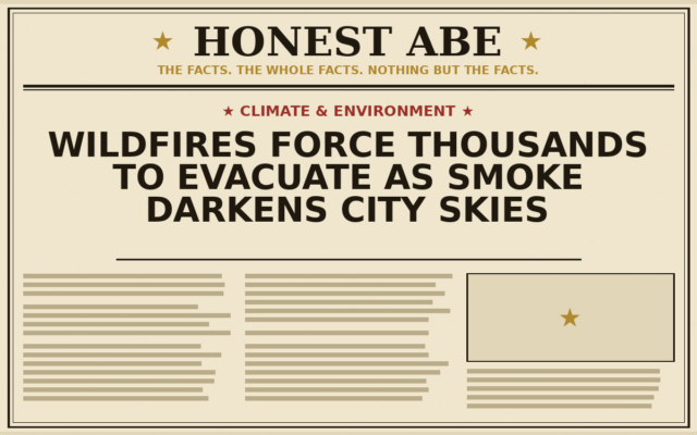 Wildfires Force Thousands to Evacuate as Smoke Darkens City Skies