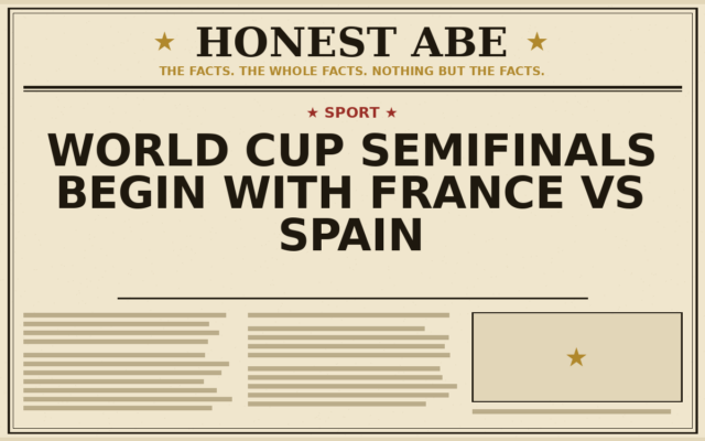 World Cup Semifinals Begin With France vs Spain