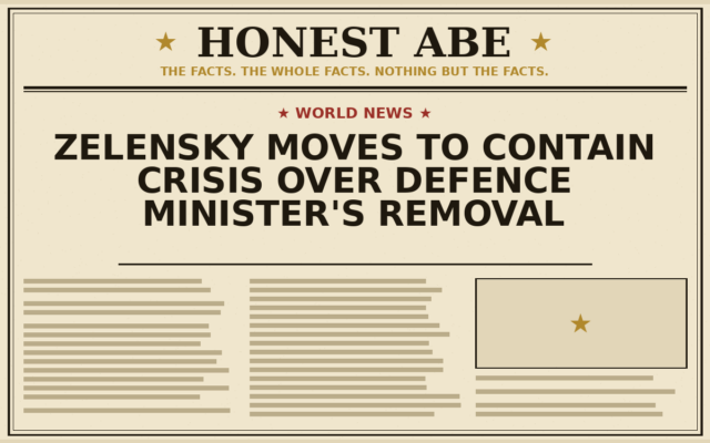 Zelensky Moves to Contain Crisis Over Defence Minister’s Removal