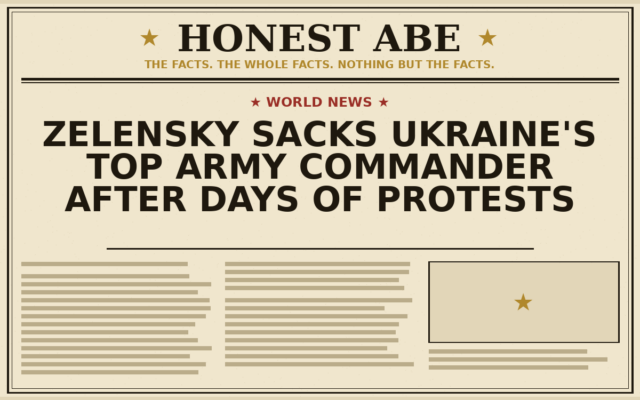 Zelensky Sacks Ukraine’s Top Army Commander After Days of Protests