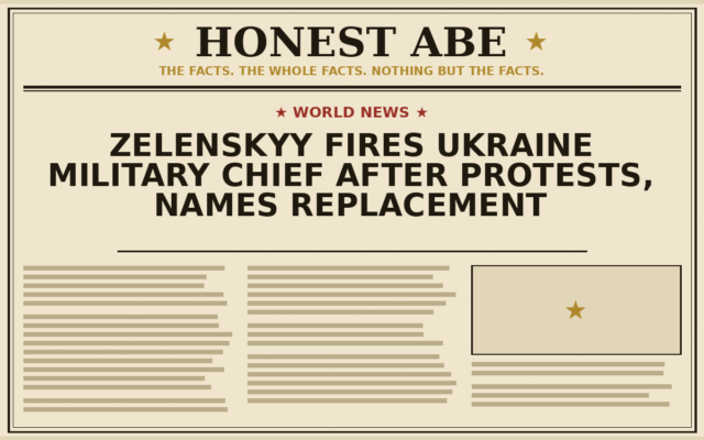 Zelenskyy Fires Ukraine Military Chief After Protests, Names Replacement
