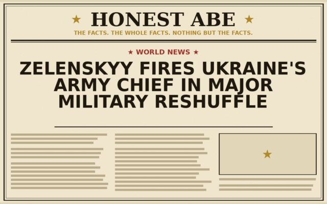 Zelenskyy Fires Ukraine’s Army Chief in Major Military Reshuffle