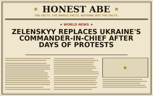 Zelenskyy Replaces Ukraine’s Commander-in-Chief After Days of Protests