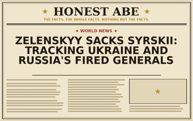 Zelenskyy Sacks Syrskii: Tracking Ukraine and Russia’s Fired Generals