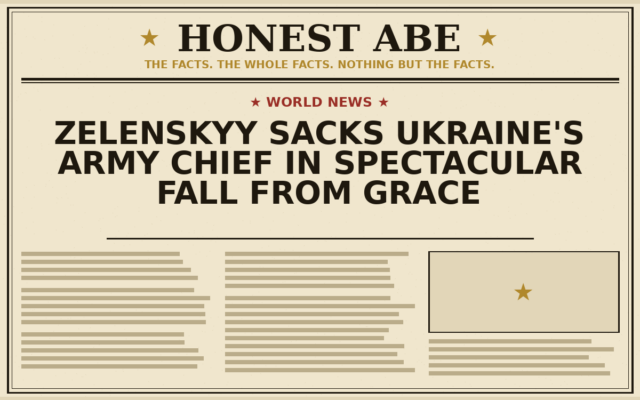 Zelenskyy Sacks Ukraine’s Army Chief in Spectacular Fall From Grace