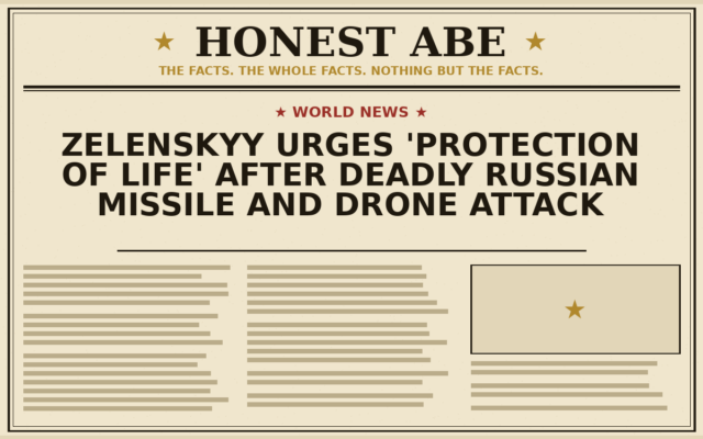 Zelenskyy Urges ‘Protection of Life’ After Deadly Russian Missile and Drone Attack