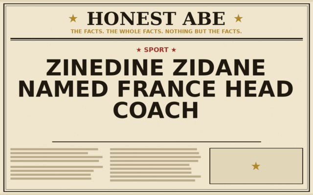 Zinedine Zidane Named France Head Coach