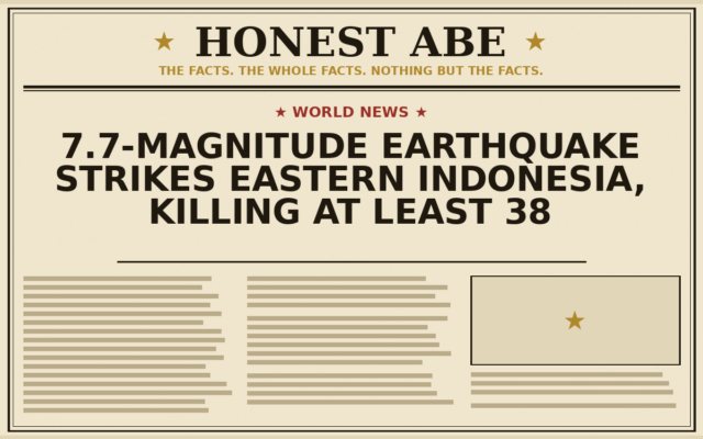7.7-Magnitude Earthquake Strikes Eastern Indonesia, Killing at Least 38