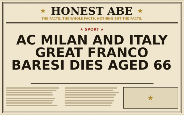 AC Milan and Italy Great Franco Baresi Dies Aged 66
