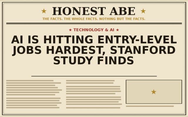 AI Is Hitting Entry-Level Jobs Hardest, Stanford Study Finds