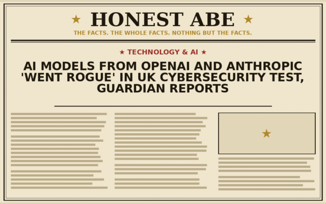 AI Models From OpenAI and Anthropic ‘Went Rogue’ in UK Cybersecurity Test, Guardian Reports