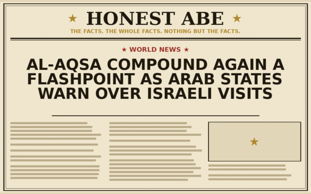Al-Aqsa Compound Again a Flashpoint as Arab States Warn Over Israeli Visits
