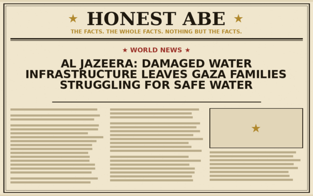 Al Jazeera: Damaged Water Infrastructure Leaves Gaza Families Struggling for Safe Water