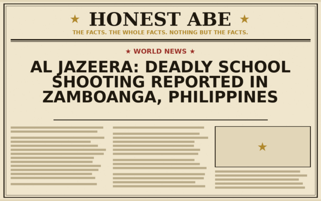 Al Jazeera: Deadly School Shooting Reported in Zamboanga, Philippines