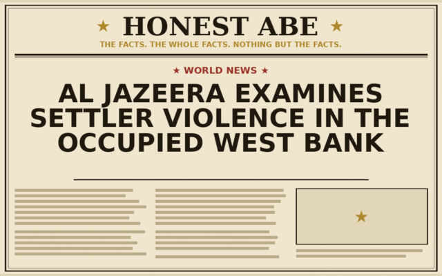 Al Jazeera Examines Settler Violence in the Occupied West Bank