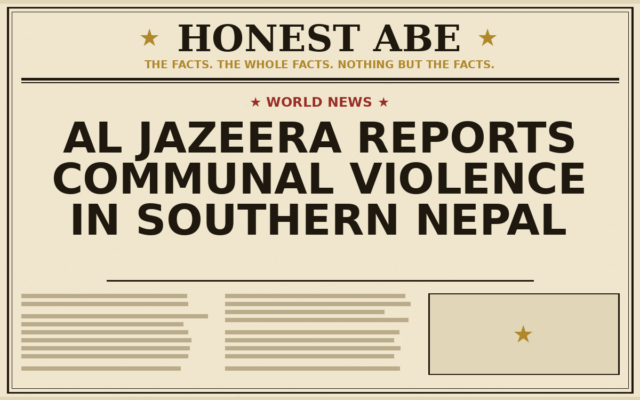Al Jazeera Reports Communal Violence in Southern Nepal