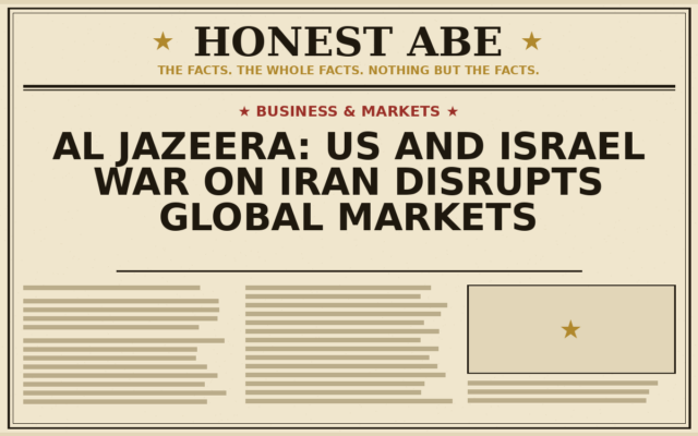 Al Jazeera: US and Israel War on Iran Disrupts Global Markets