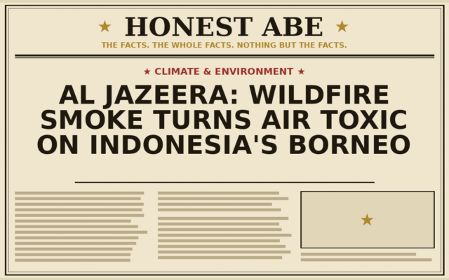 Al Jazeera: Wildfire Smoke Turns Air Toxic on Indonesia’s Borneo