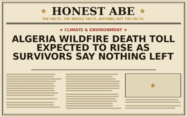 Algeria Wildfire Death Toll Expected to Rise as Survivors Say Nothing Left