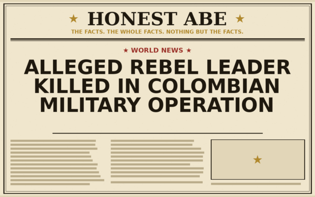 Alleged Rebel Leader Killed in Colombian Military Operation