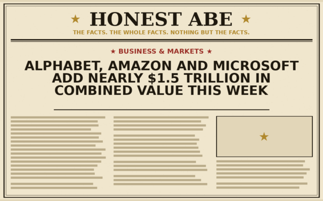 Alphabet, Amazon and Microsoft Add Nearly $1.5 Trillion in Combined Value This Week