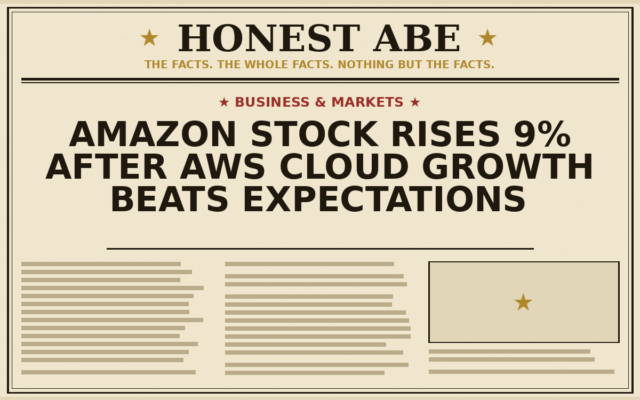 Amazon Stock Rises 9% After AWS Cloud Growth Beats Expectations