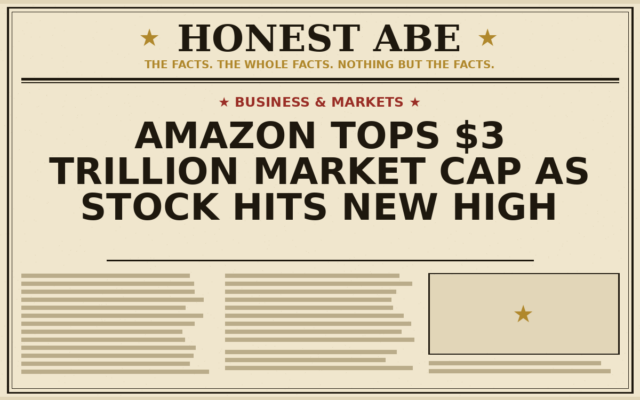 Amazon Tops $3 Trillion Market Cap as Stock Hits New High
