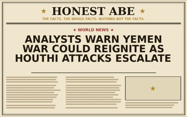 Analysts Warn Yemen War Could Reignite as Houthi Attacks Escalate