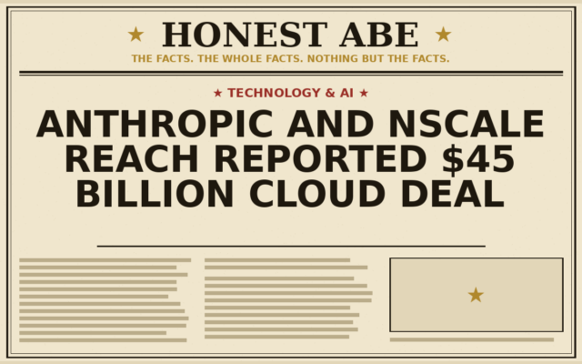 Anthropic and Nscale Reach Reported $45 Billion Cloud Deal