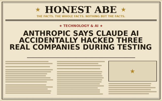 Anthropic Says Claude AI Accidentally Hacked Three Real Companies During Testing