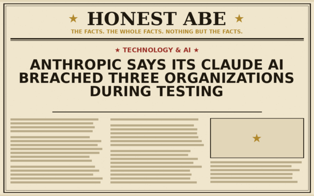 Anthropic Says Its Claude AI Breached Three Organizations During Testing