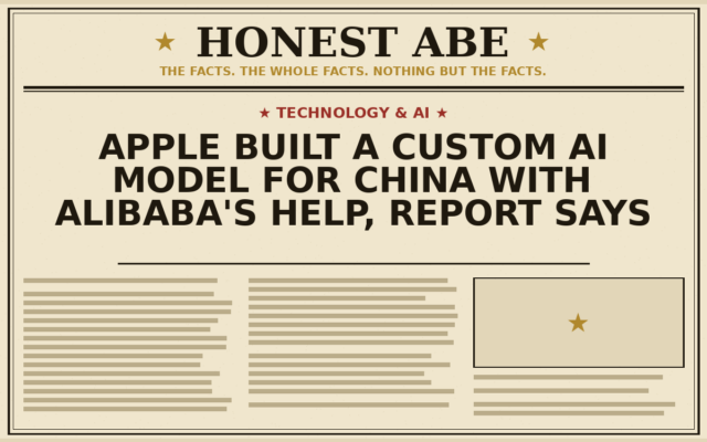 Apple Built a Custom AI Model for China With Alibaba’s Help, Report Says