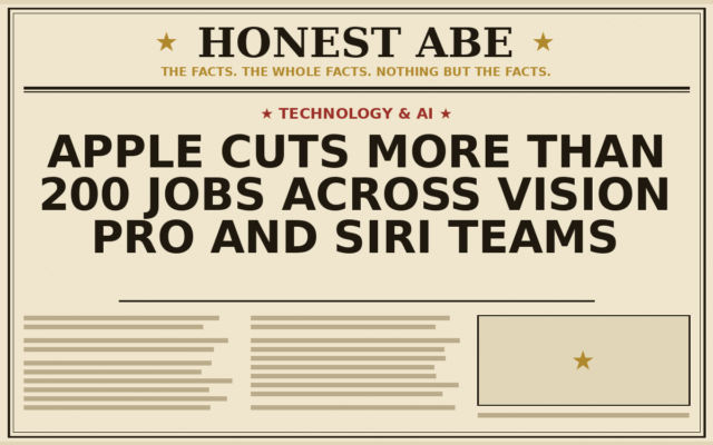Apple Cuts More Than 200 Jobs Across Vision Pro and Siri Teams