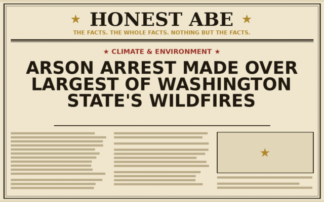 Arson Arrest Made Over Largest of Washington State’s Wildfires