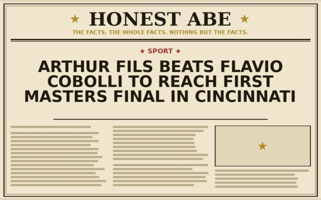 Arthur Fils Beats Flavio Cobolli to Reach First Masters Final in Cincinnati