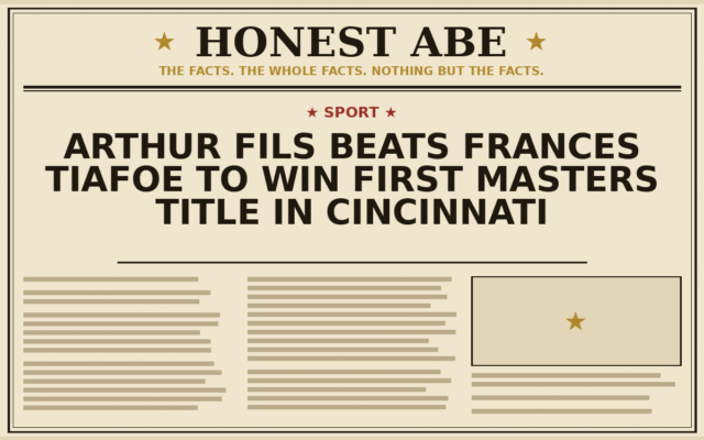 Arthur Fils Beats Frances Tiafoe to Win First Masters Title in Cincinnati