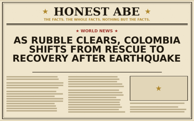 As Rubble Clears, Colombia Shifts From Rescue to Recovery After Earthquake