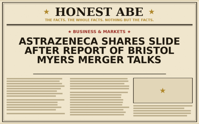 AstraZeneca Shares Slide After Report of Bristol Myers Merger Talks