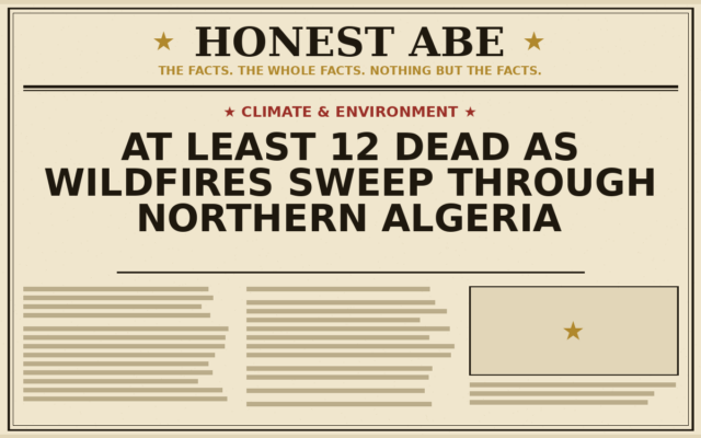 At Least 12 Dead as Wildfires Sweep Through Northern Algeria