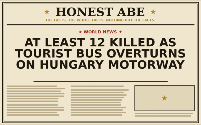 At Least 12 Killed as Tourist Bus Overturns on Hungary Motorway